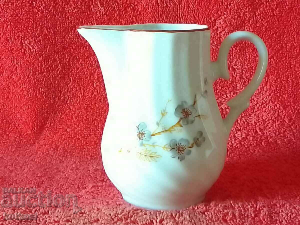 Old Bulgarian porcelain Latiera small jug vessel marked Old Bulgarian porcelain Latiera small jug vessel marked