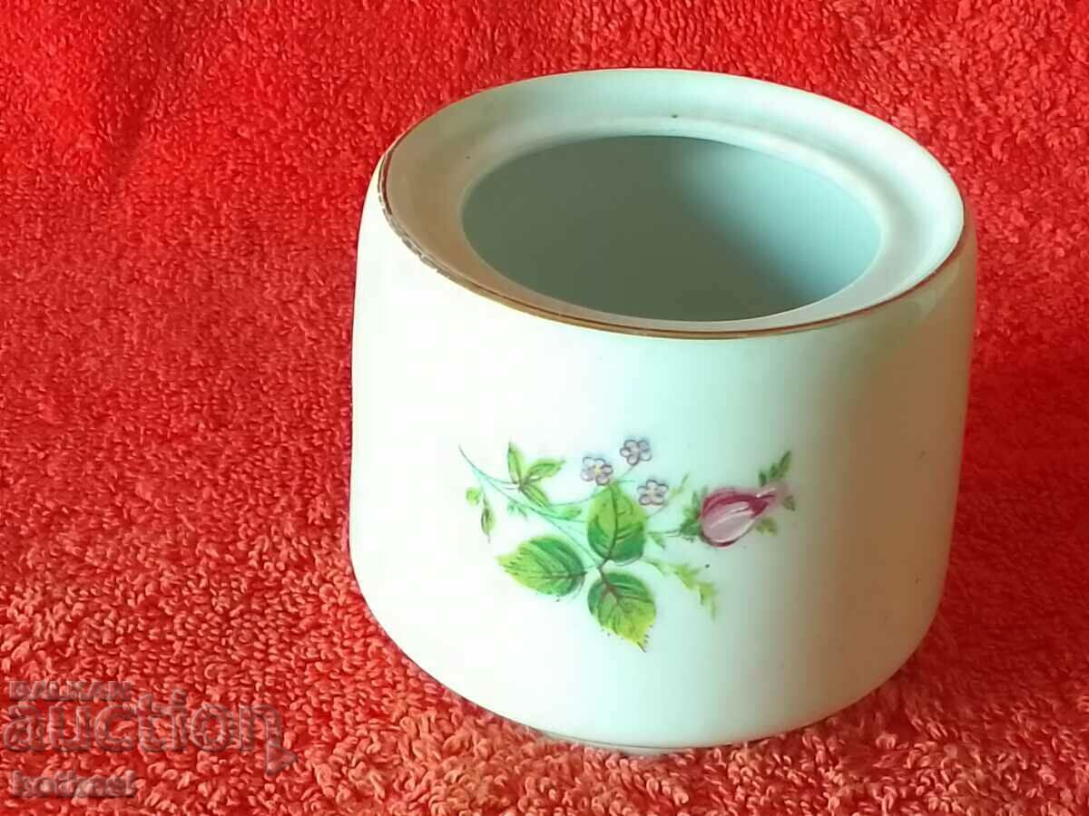 Old Bulgarian porcelain sugar bowl marked gilding - 7