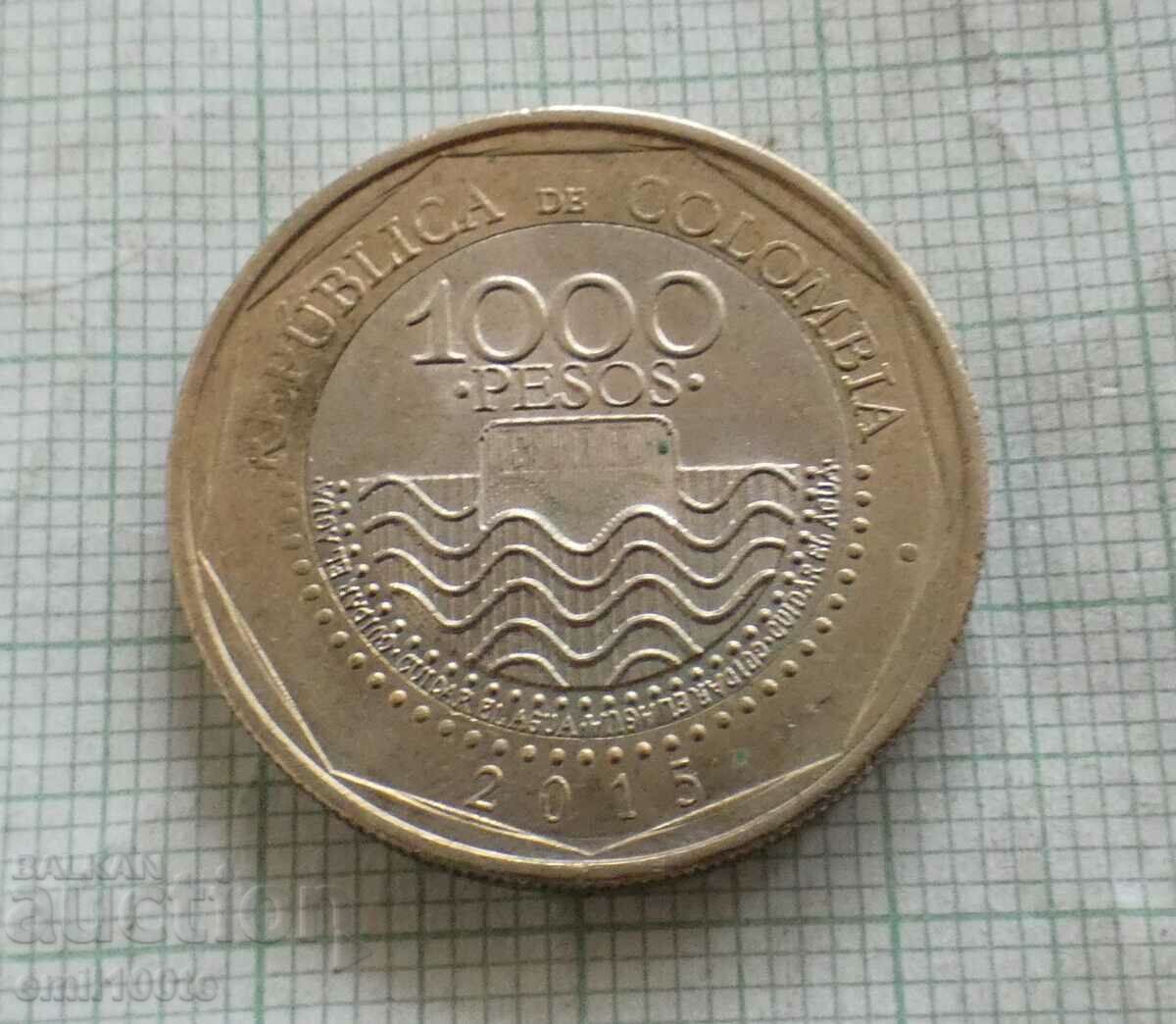 1000 песос 2015 година Колумбия