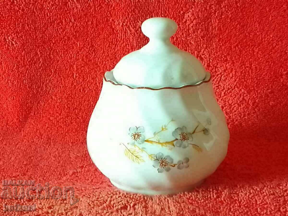 Auction  Old Bulgarian Porcelain Bowl Sugar Bowl Dish Marked