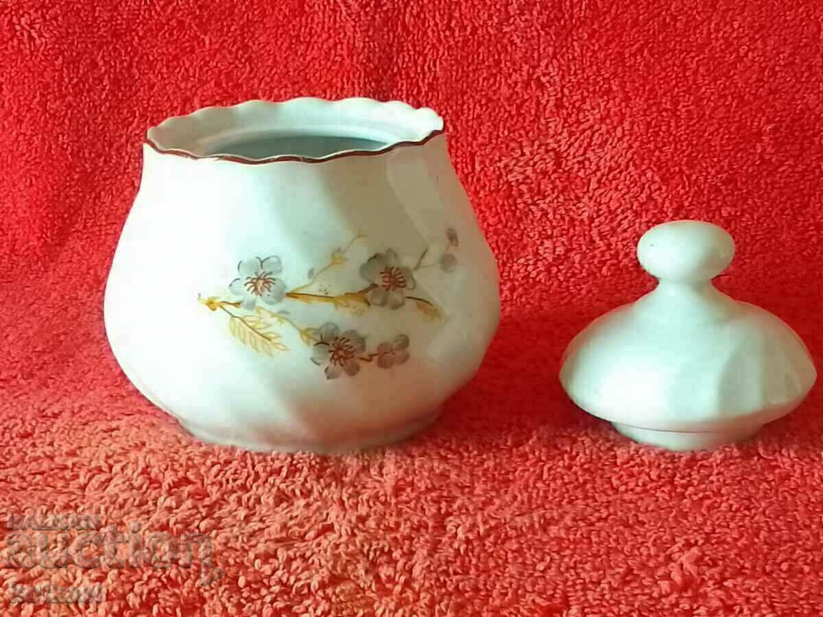 Delivery of Old Bulgarian Porcelain Bowl Sugar Bowl Dish Marked