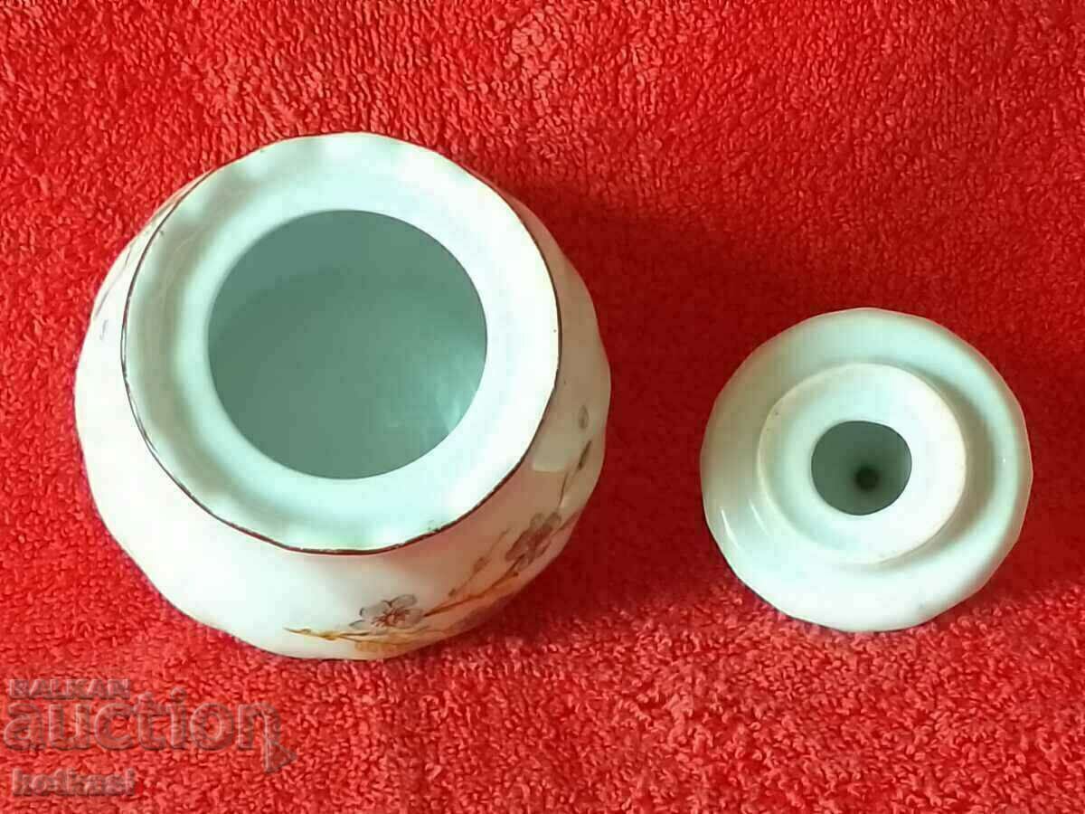 Old Bulgarian Porcelain Bowl Sugar Bowl Dish Marked - 5