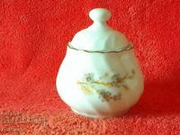 Old Bulgarian Porcelain Bowl Sugar Bowl Dish Marked