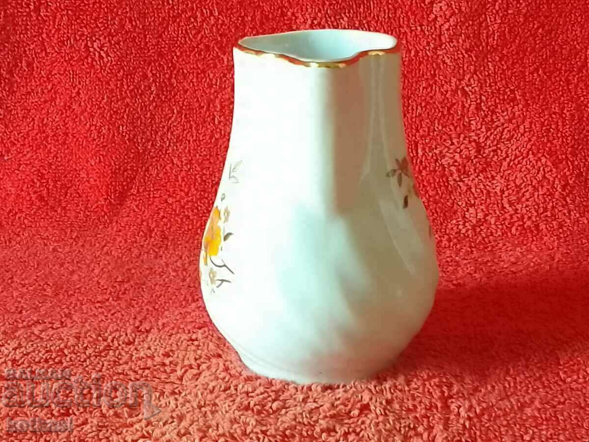 Old Bulgarian porcelain Latiera vessel small jug gilding with price 12.50 BGN | € 6.39 Old Bulgarian porcelain Latiera vessel small jug gilding with price 12.50 BGN | € 6.39