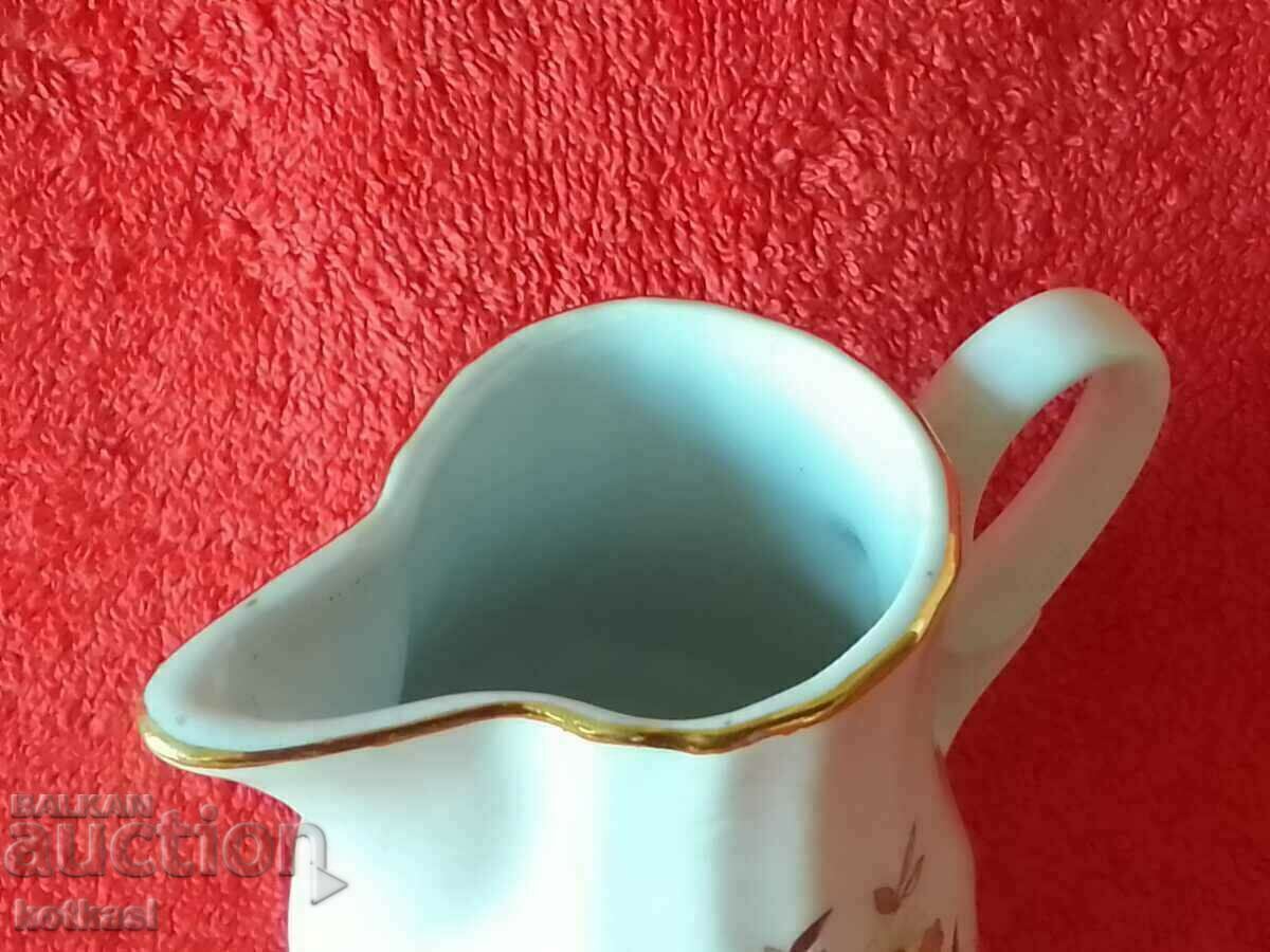 Old Bulgarian porcelain Latiera vessel small jug gilding - 5 Old Bulgarian porcelain Latiera vessel small jug gilding - 5