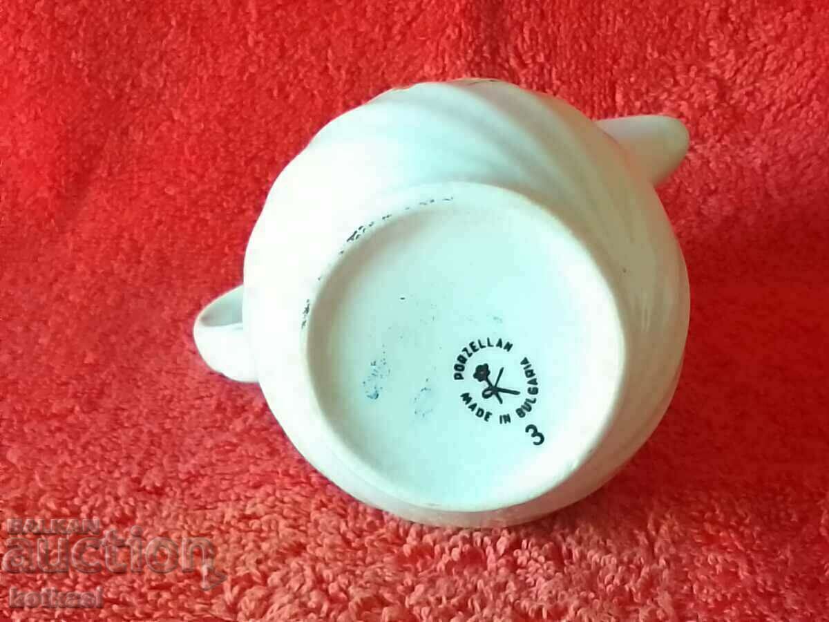Old Bulgarian porcelain Latiera vessel small jug gilding - 6 Old Bulgarian porcelain Latiera vessel small jug gilding - 6