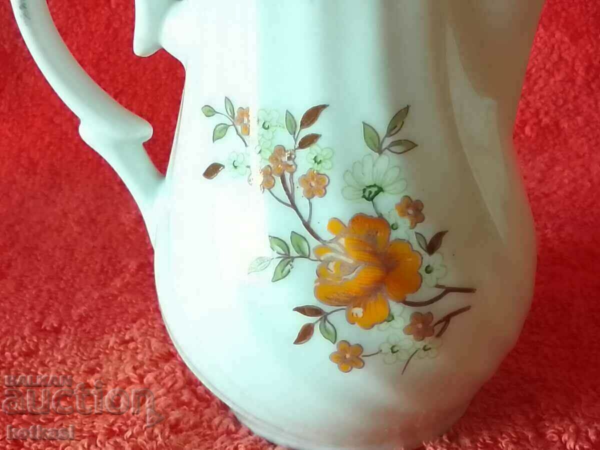 Old Bulgarian porcelain Latiera vessel small jug gilding - 7 Old Bulgarian porcelain Latiera vessel small jug gilding - 7