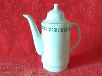 Old Bulgarian porcelain pot jug gilding marked