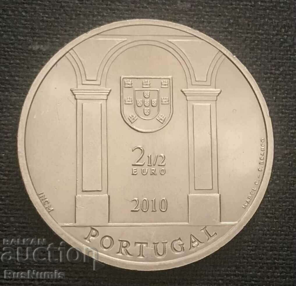 Portugal.2 1/2 euros 2010 Torres-Vedras line. UNC.