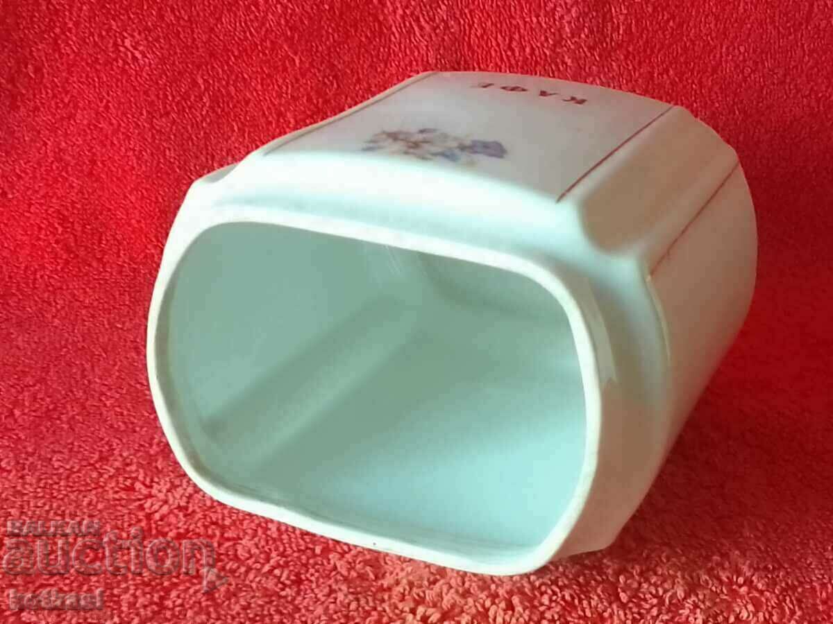 Old Bulgarian porcelain pot Coffee jar gilding - 5 Old Bulgarian porcelain pot Coffee jar gilding - 5