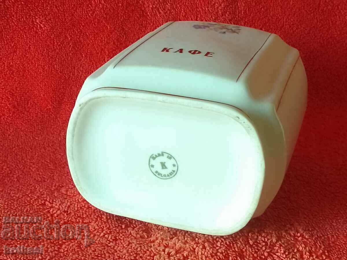 Old Bulgarian porcelain pot Coffee jar gilding - 6 Old Bulgarian porcelain pot Coffee jar gilding - 6