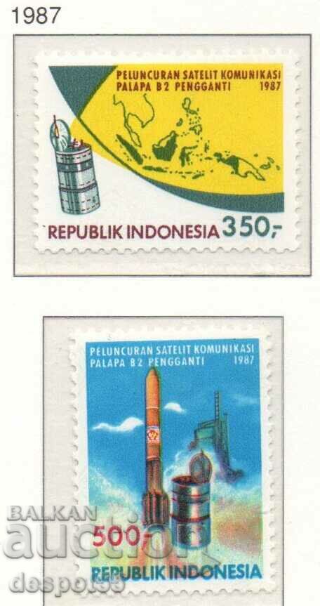 1987. Ινδονησία. Εκτόξευση του δορυφόρου Palapa B2.