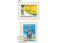 1987. Indonezia. Lansarea satelitului Palapa B2.