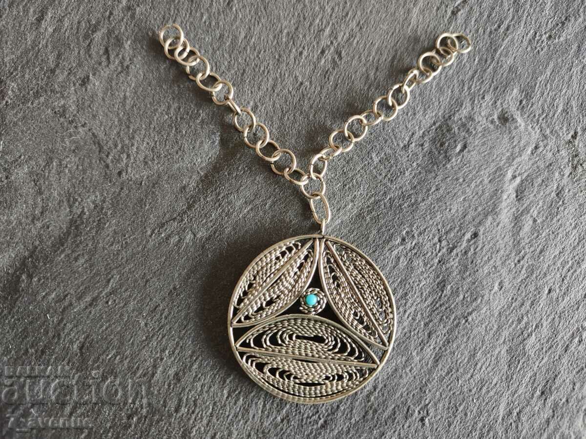 Necklace medallion filigree 18.04.2024