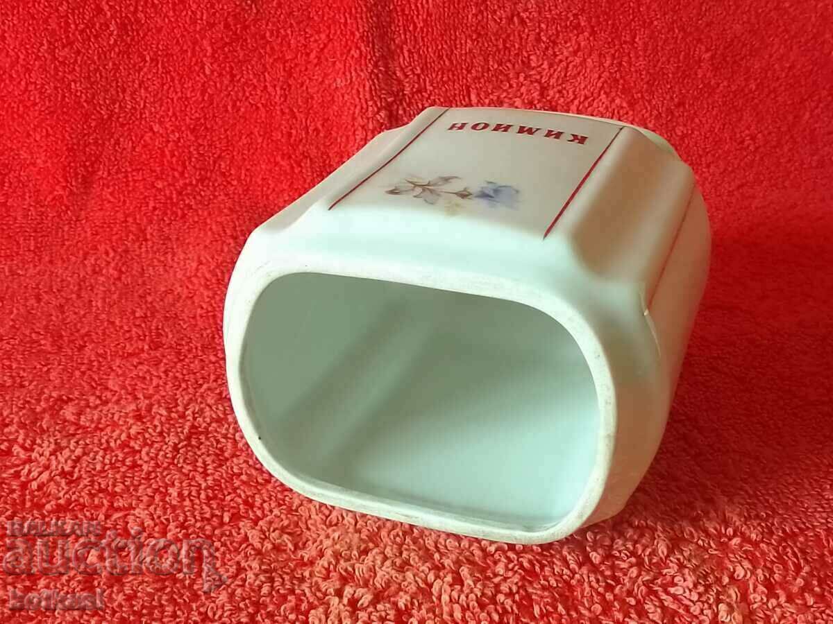 Old Bulgarian porcelain jar Jar for cumin gilding - 5 Old Bulgarian porcelain jar Jar for cumin gilding - 5