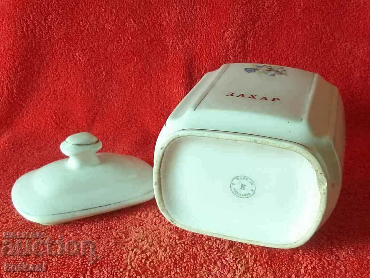Old Bulgarian porcelain vessel Jar for Sugar gilding - 6 Old Bulgarian porcelain vessel Jar for Sugar gilding - 6