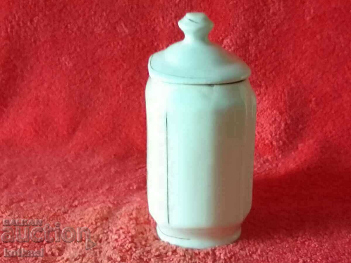 Old Bulgarian porcelain vessel Jar for D. leaf gilding with price 8.50 BGN | € 4.35 Old Bulgarian porcelain vessel Jar for D. leaf gilding with price 8.50 BGN | € 4.35