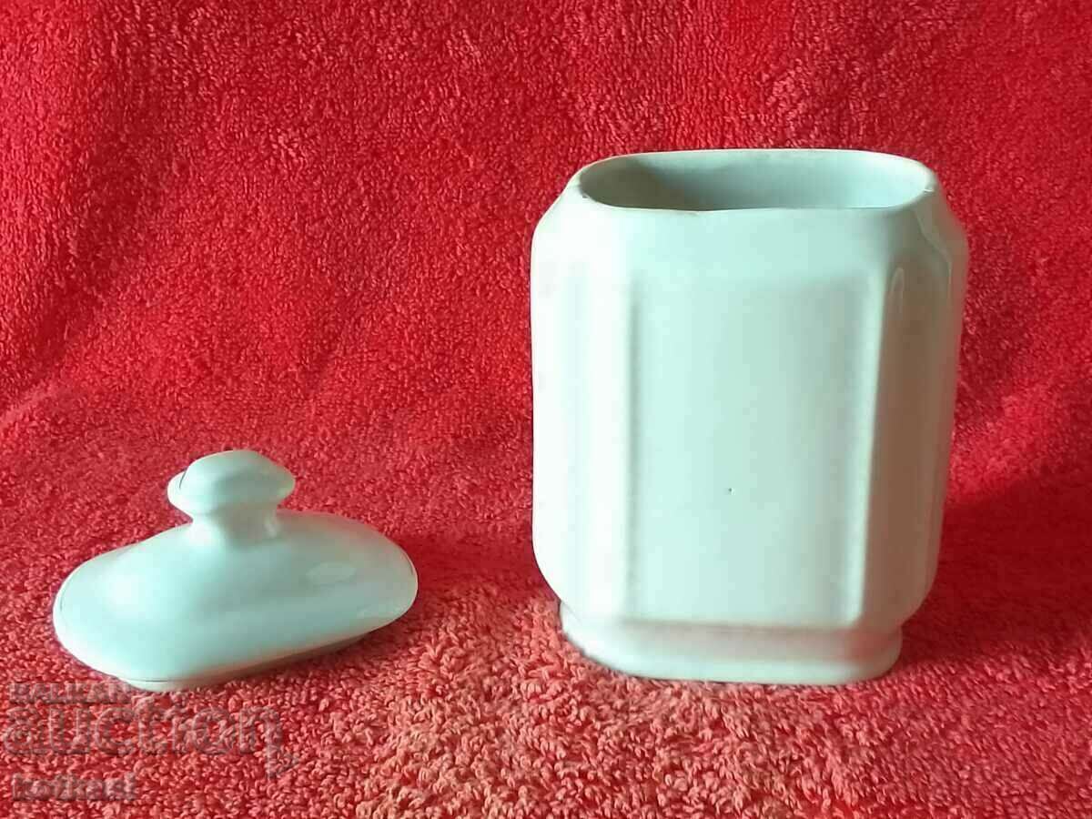 Auction Old Bulgarian porcelain vessel Jar for D. leaf gilding Auction Old Bulgarian porcelain vessel Jar for D. leaf gilding