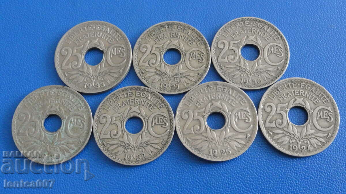 Γαλλία 1924-33 - 25 εκατοστά (7 τεμάχια) - 5