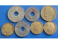 Франция 1932-42г. - Монети (7 броя)