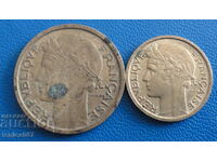 Franța 1938-39 - 50 de centi si 1 franc