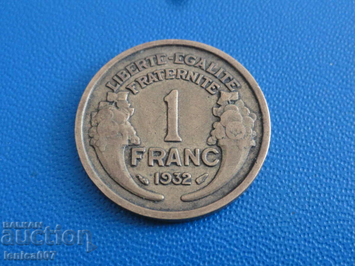 France 1932 - 1 franc with price 1.20 BGN | € 0.61