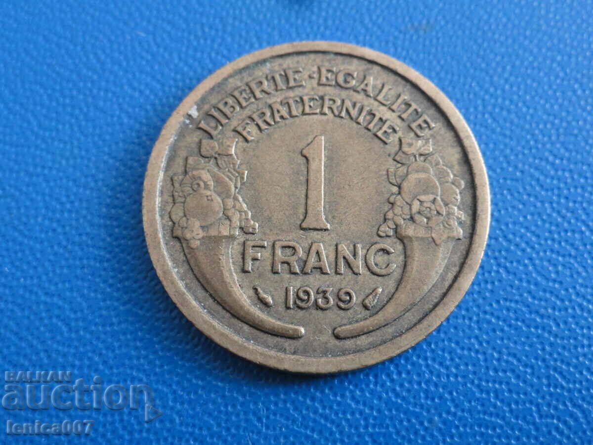 Franța 1939 - 1 franc cu preț € 0.60 | 1.17 BGN Franța 1939 - 1 franc cu preț € 0.60 | 1.17 BGN