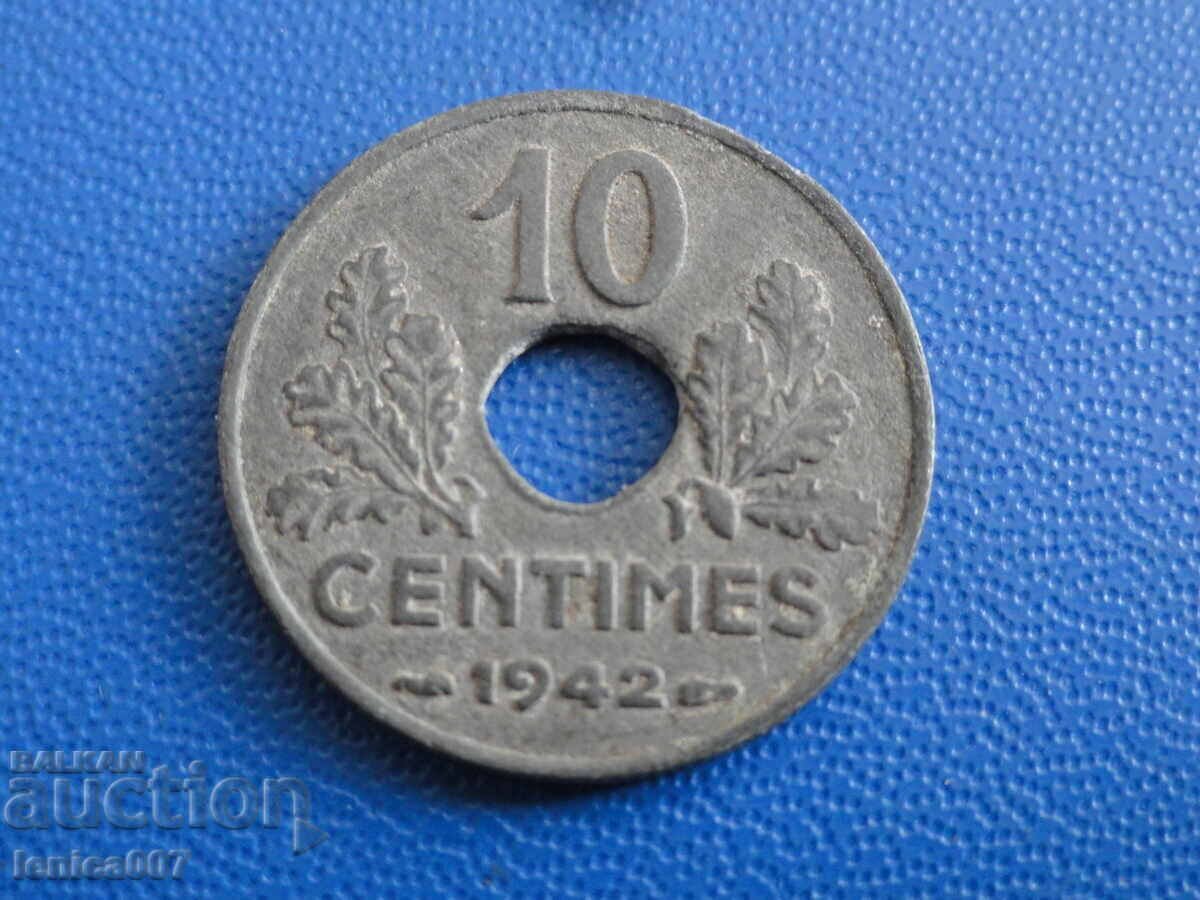 Licitație Franta 1942 - 10 centimes Licitație Franta 1942 - 10 centimes