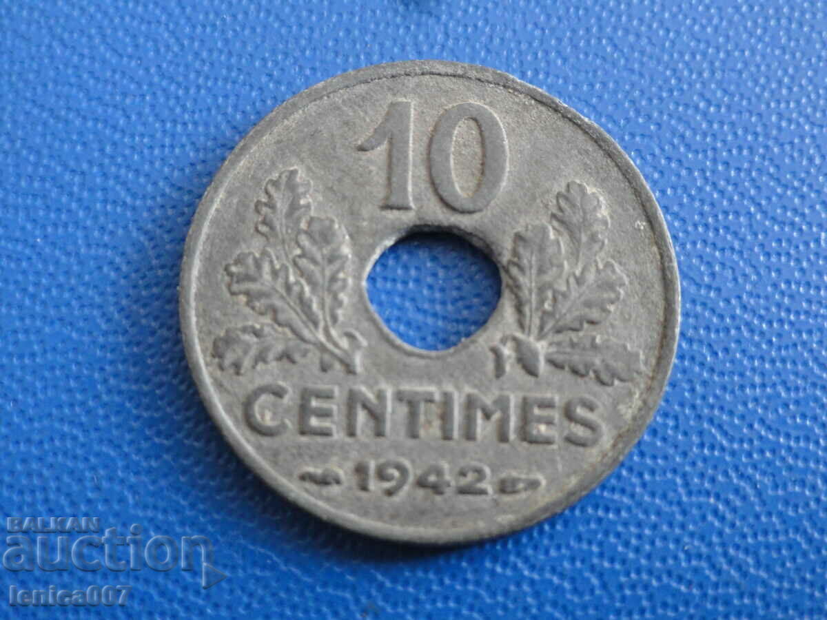 Franta 1942 - 10 centimes - 5 Franta 1942 - 10 centimes - 5
