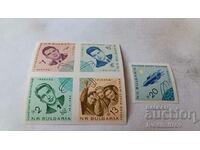 Postage stamps NRB Cosmonauts with the ship Voskhod 1964