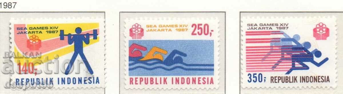 1987. Indonezia. Al 14-lea Jocurile din Asia de Sud-Est, Jakarta.