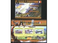 Καθαρίστε τα γραμματόσημα σε μικρό φύλλο και μπλοκ Aviation Aircraft 2011 Guinea