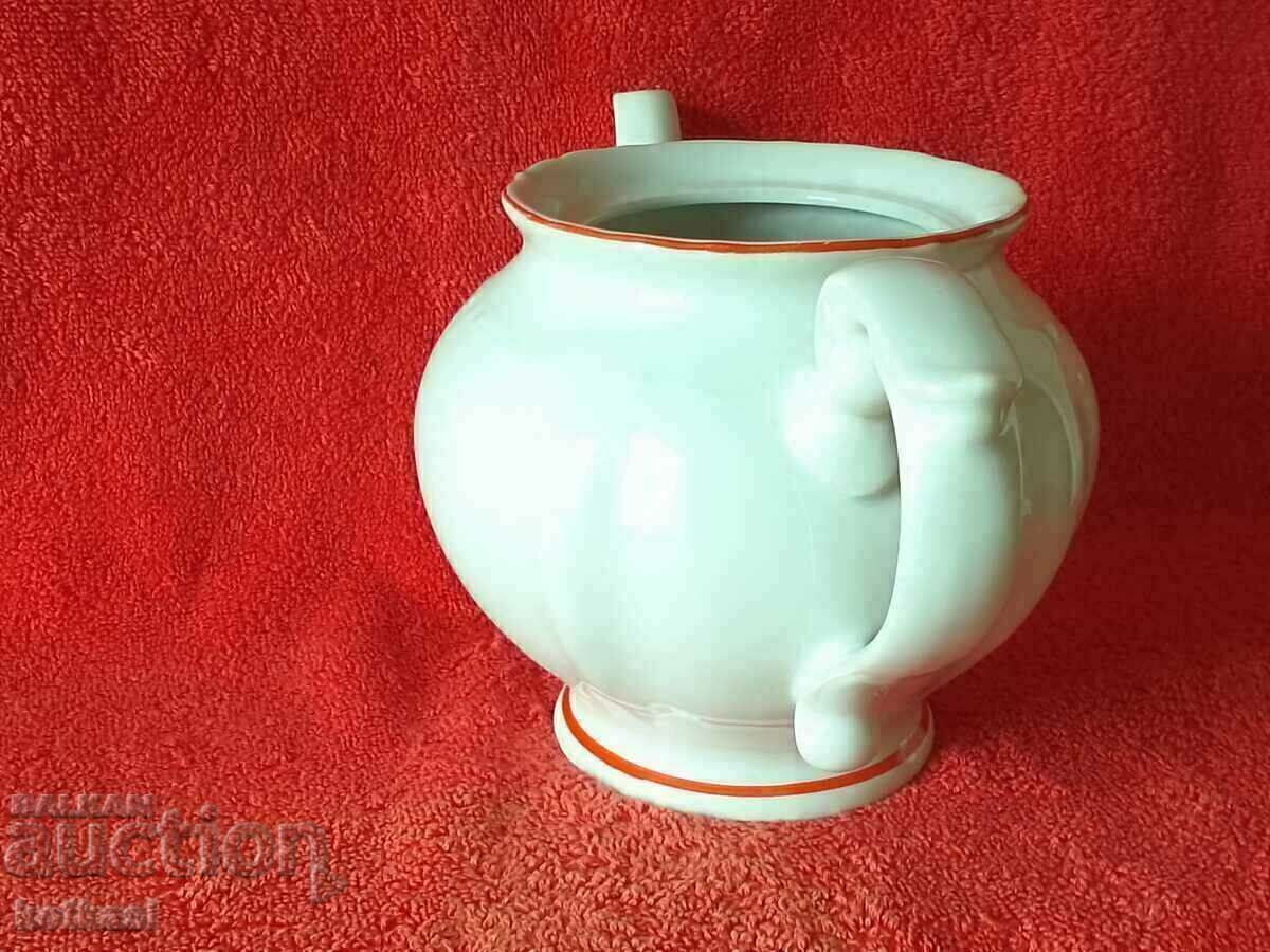 Old soc porcelain jug teapot marked with price 16.00 BGN | € 8.18