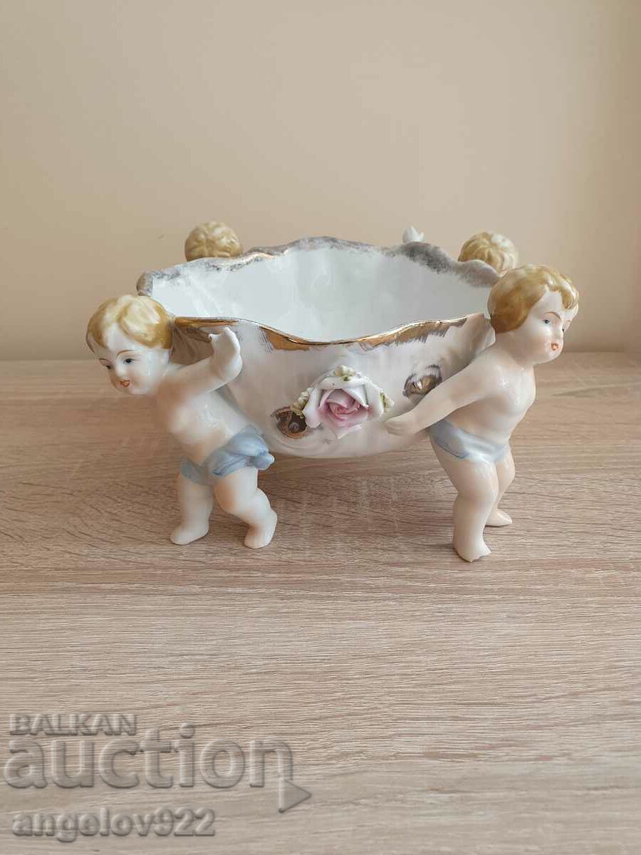 Beautiful porcelain bowl with angels!