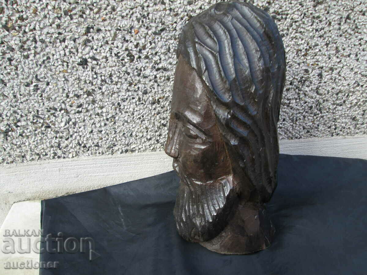 WOODEN STATUE HEAD OF JESUS CHRIST with price 500.00 BGN | € 255.65 WOODEN STATUE HEAD OF JESUS CHRIST with price 500.00 BGN | € 255.65