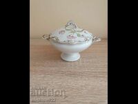 Bavarian porcelain bowl with lid!
