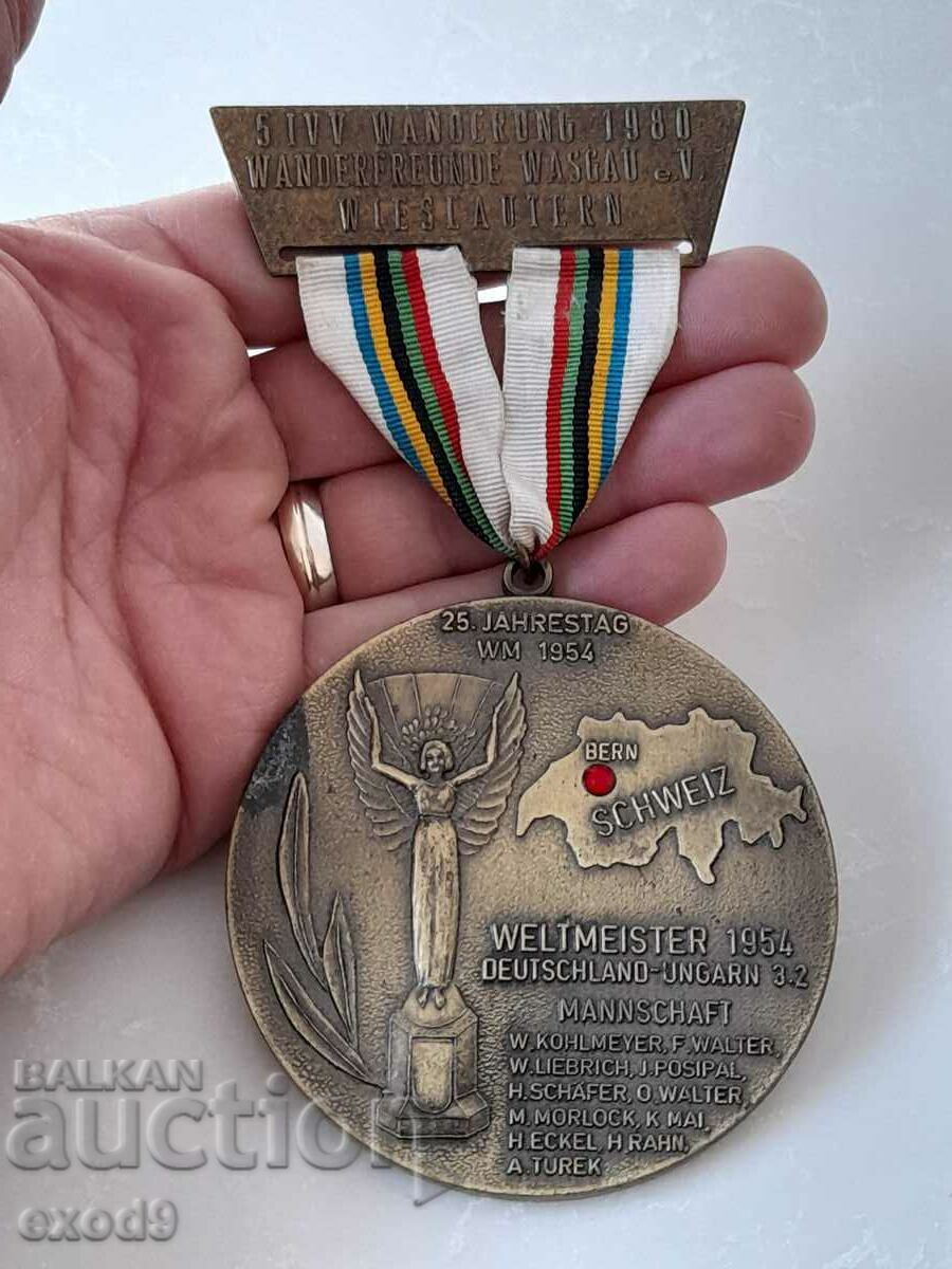 Σπάνιο Γερμανικό Μετάλλιο, Παγκόσμιος Πρωταθλητής ποδοσφαίρου 1954 / BZC