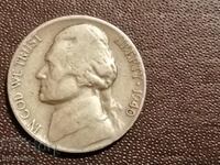1940 год 5 цента САЩ
