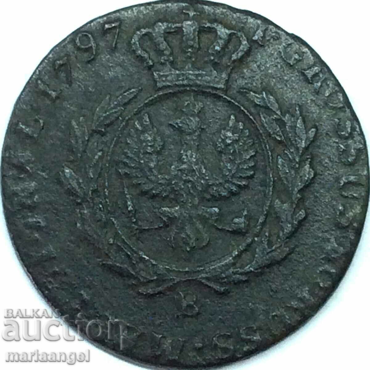 1 грош 1797 Германия Бранденбург Вилхелм Боруски