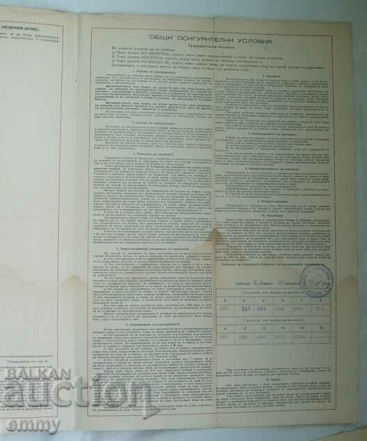 Delivery of Teachers' Fund - Insurance contract, life, 1937