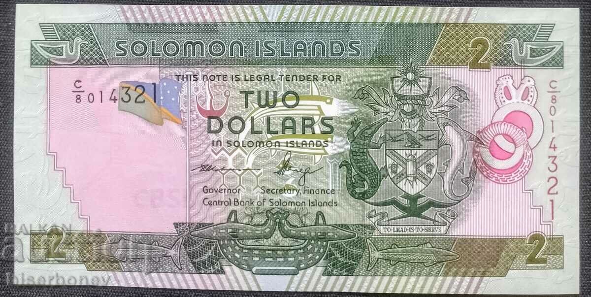 2 dollars Solomon Islands, UNC, 2004