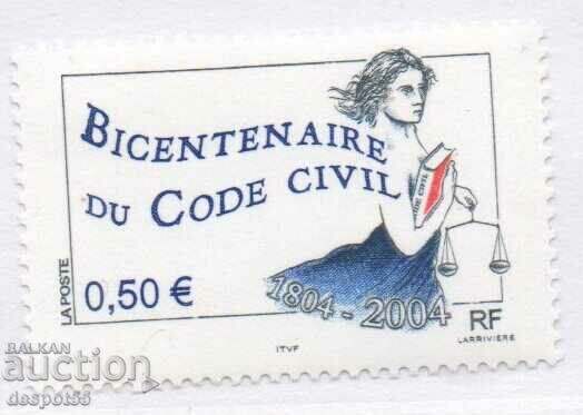 2004. Franţa. 200 de ani de la Codul civil.