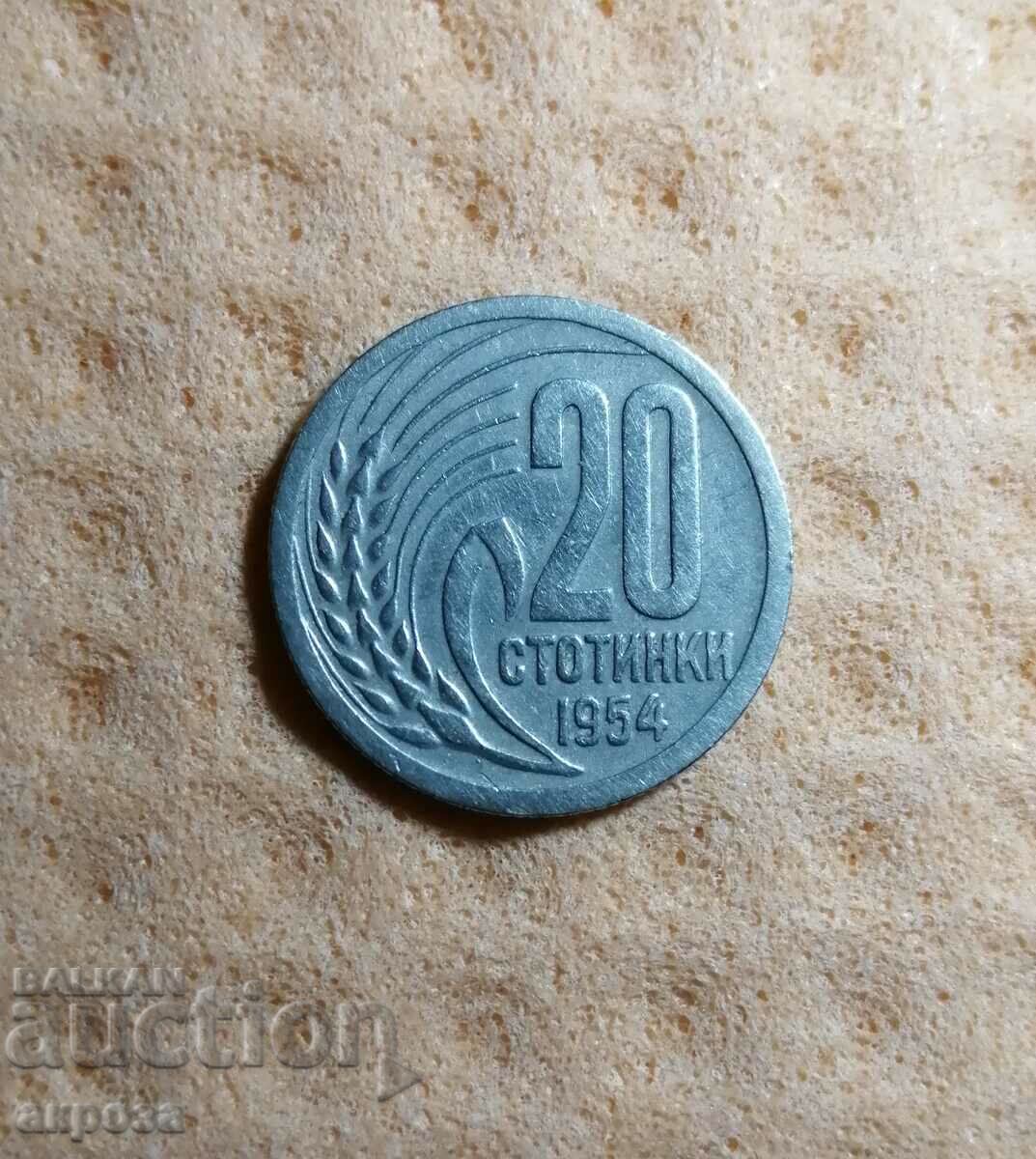 20 de cenți 1954