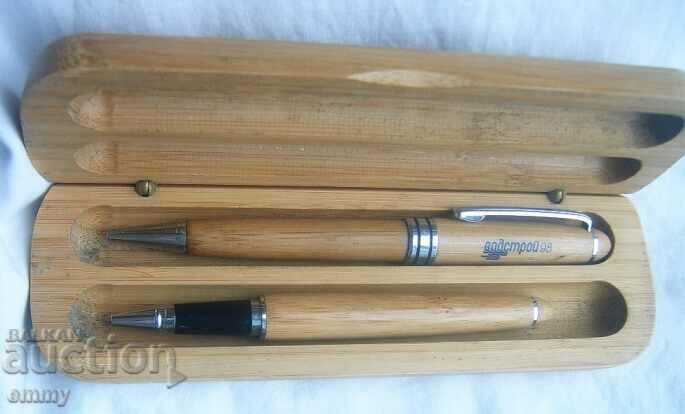 Souvenir wooden, gift set pen - "Vodstroy 98" with price 9.00 BGN | € 4.60