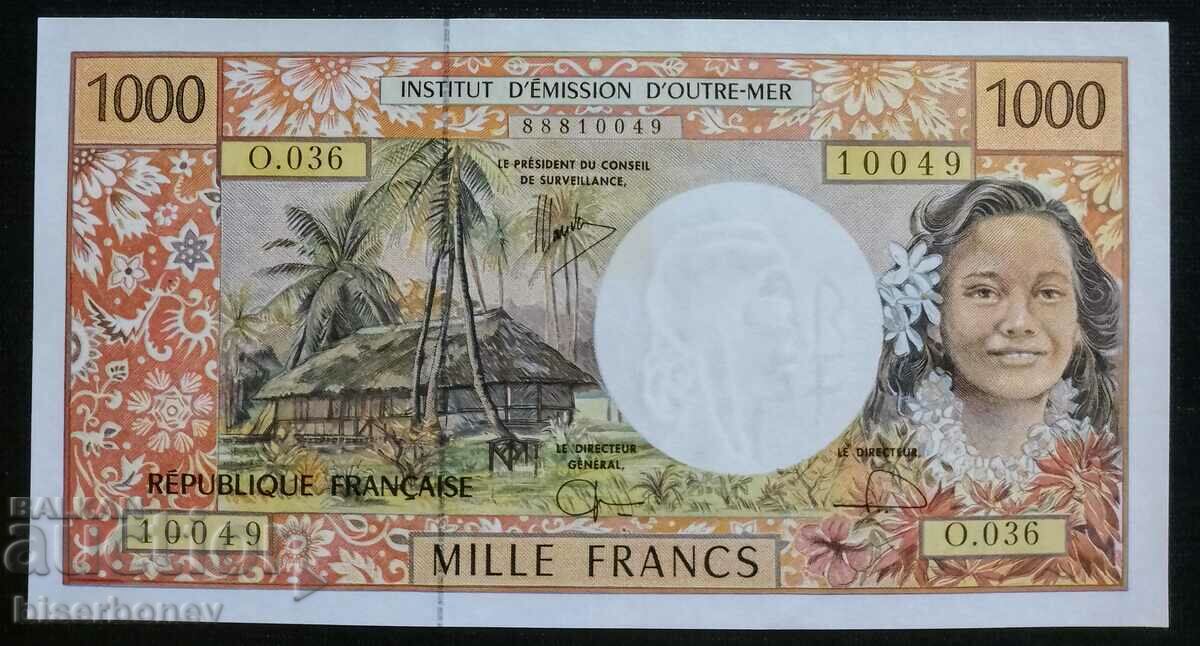 1000 franci Polinezia, teritoriile franceze ale Pacificului UNC