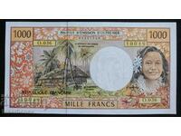 1000 franci Polinezia, teritoriile franceze ale Pacificului UNC