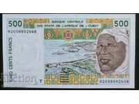 500 φράγκα Τόγκο, κράτη της Κεντρικής Αφρικής, 2002 UNC