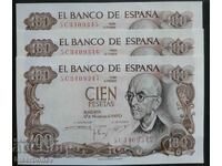 100 pesetas Spain, 100 pesetas UNC, 1970