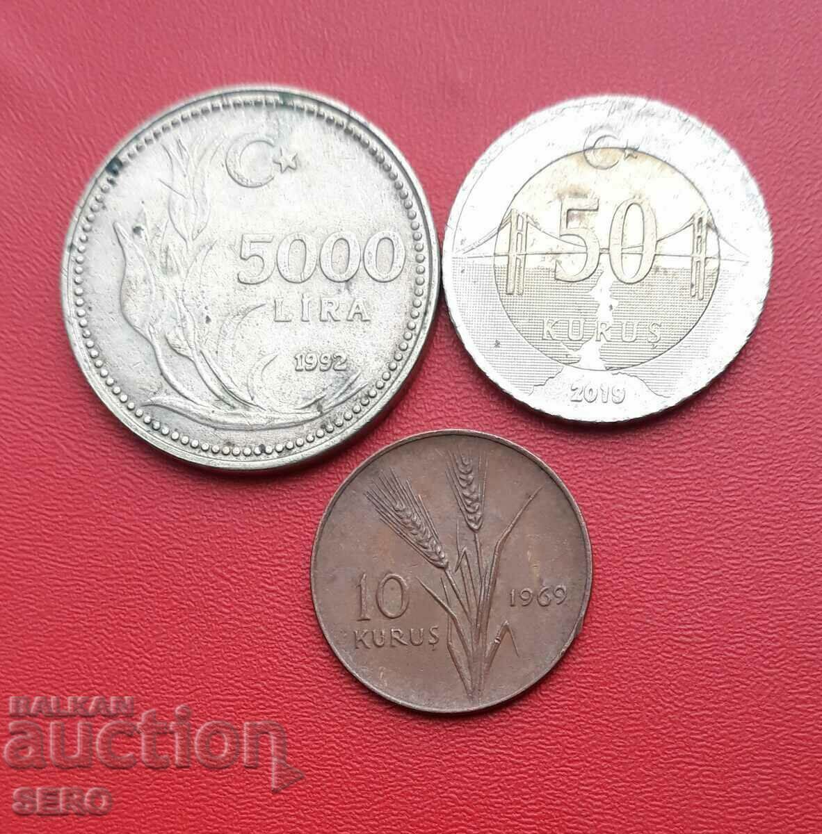 Turcia-lot 3 monede