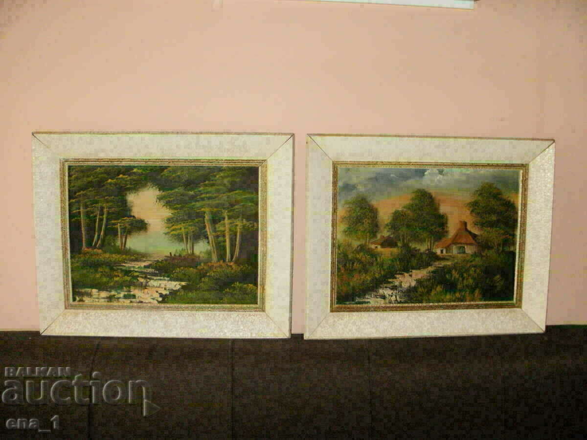 Delivery of 2 old Dutch oil paintings in massive frames Delivery of 2 old Dutch oil paintings in massive frames